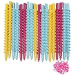 18 Pieces Spiral Hair Perm Rod Spiral Rod Colorful Plastic Long Barber Hairdressing Styling No Heat Hair Curlers Perm Rod Hair Rollers Salon Tools for Women Girls Most of Hairstyle (Random Color)