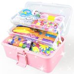 3000Pcs Arts and Crafts Supplies for Kids Crafts for Girls 8-12 Craft Kit with Pipe Cleaners Beads Crafts for Kids DIY School Supplies Set Crafting Box for Girls Boys Age 4-6, 6-8, 8-12 years Gifts