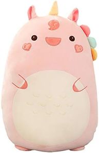 Almohada para Abrazar de Felpa de Dinosaurio, Lindo Animal de Peluche, Juguete de Peluche, Almohada Suave de Dibujos Animados, Almohada para Dormir para Niños (45cm/17.71in, Unicorn)