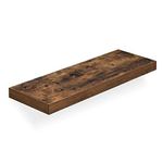 VASAGLE Wall Shelf, Floating Shelf, 20 x 60 x 3.8 cm, Hanging Shelf for Photo Frames, Decoration, Storage for Living Room, Office, Kitchen, Rustic Brown LWS26BX