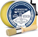 Furniture Salve with Brush for Leather Wood, Polisher and Conditioner for Leather Couch and Furniture-Repair Salve 4OZ with Brush and Towel