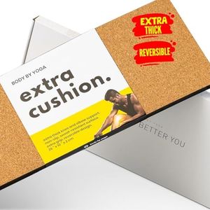 Performance Yoga Knee Pad Cushion - Extra Thick Padding For Knees, Elbows, and Wrists | Reversible, Non-Slip, Sweat-Resistant | Made By Yoga Instructors (Midnight Black)