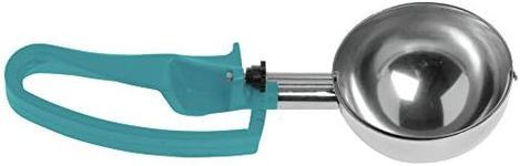 Vollrath 47389 S/S 6 Oz. / #5 Squeeze Disher with Teal Handle, Silver, 1 Count (Pack of 1)