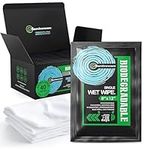 Surviveware Biodegradable Wet Wipes 40 Individually Wrapped Wipes - For Post Workouts, Travel, Bath, and No-Rinse Showers