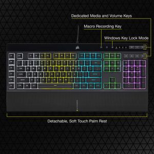 CORSAIR K55 RGB PRO Gaming Keyboard – Customizable Backlit Keys