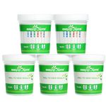 5 Pack Easy@Home 12 Panel Drug Test Cup Kit with Temperature Strip - Testing OPI2000,THC,COC,MET/mAMP,OXY,AMP,BAR,BZO,MTD,MDMA,PCP,TCA - Instant Urine Test -#ECDOA-7124