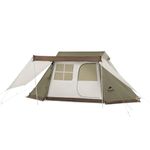 Naturehike Family Pop Up Tent - 5.0㎡ Large Tunnel Tent for 2-6 People with 2000 mm Hydrostatic Head (Green Snow Skirt)