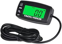 Yooreal Digital Tachometer Hour Meter, Maintenance Reminder,Max RPM Alert,Backlight,Replaceable Battery For Generator Scooter Lawn Tractor Compress Leaf Blower Chainsaw Snow Blower Boat etc