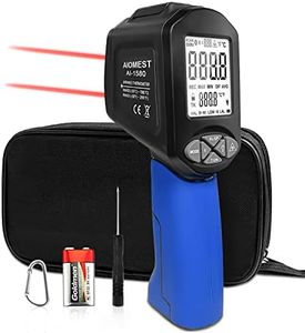 AIOMEST AI-1580 Touchless Pyrometer, Industrial High Temperature Infrared(IR) Thermometer Gun Measures Surface Temp from -58~2876℉, Dual Laser, Adjustable Emissivity (NOT for Human Temp)