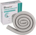Ultrassist Toe Sleeve with Overlap Large Size 1" Inner Diameter 36" Roll, Grey Sponge Toe Protectors for Blisters, Bunions, Corns