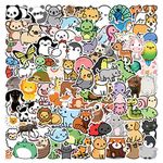 Cute Animals Sticker, 100 pcs Nature Animal Dog Cat Tiger Pig Waterproof Stickers Decals for Water Bottle Laptops Suitcase Gift Box Graffiti, Perfect for Kids, Girls, Teens, Women DIY (Animal 100pcs)