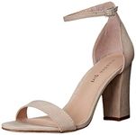 Madden Girl Women's Beella Heeled Sandal, Blush Fabric, 6.5 UK