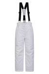 Mountain Warehouse Honey Kids Snow Pants - Snowproof Childrens Trousers, Water resistant Rain Pants with Zipped Pockets - For Sports, Skiing Holidays, Snowboarding White 11-12 Years