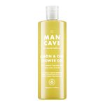 ManCave Lemon and Oak Shower Gel for Men, Refreshing Aroma with Lemon Oil, Bergamot and Rosemary, Sulphate and Paraben Free, Natural, Vegan, Cruelty Free, 500 ml