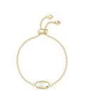 Kendra Scott Elaina Adjustable Chain Bracelet for Women, Fashion Jewelry, 14k Gold-Plated, Dichroic Glass