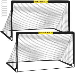2 Pack 6X4 ft Soccer Goal - Backyard & Indoor Soccer Goals for Kids, Portable Pop Up Soccer Nets for Youth & Adult, Outdoor Games, Soccer Training Equipment Ages 3-16 Year Gift