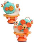 Toyshine Spin And Stimulate Soothing Sensory High Chair Snail Toy With Suction Cup Spinner Montessori Toys For Babies Infants And Toddlers, Multicolor