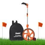 Distance Measuring Wheel with Marking Flags Zozen, Measure Wheel Collapsible Industrial Measuring Wheel in Meters with Carrying Bag