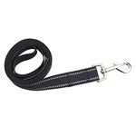 Accod Portable Dog leash Dog Training Rope Night Reflection Dog Training Walking Running Lead Leash with Tightly Webbed Nylon for Small, Medium and Large Dogs -2M Long (Black)