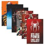 POSTER WALLAH Spider Man Poster for Home Office and Student Room Wall | Aesthetic Poster | Wall Decor (12x8 Inch) Set of 6 Pieces