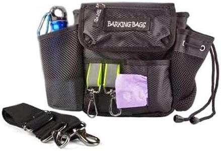 Barking Bags | The Original Dog Walking Bag - Black | As Seen On Dragons’ Den | Lightweight & Practical Design | Carry Dog Toys, Dog Treats, Poop Bags & More With Ease