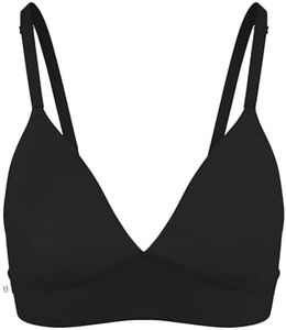 Harper Wilde Bliss Triangle Bralette – Ultra-Soft, Lightweight Bralette for Women with No Cups, No Wires, No Padding XX Large, Black
