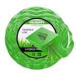 String Trimmer Line 0.095", 328FT Square Weed Eater String Line, Heavy Duty Premium Nylon Weed Wacker String for Universal Replacement, Fits Medium Heavy Grass Weeds, Green
