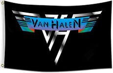 DecrPlus Van Halen Flag Banner Sign 3x5ft/90 * 150cm (HD Printing, Durable 150D Polyester) for Garage Man Cave with Metal Grommet