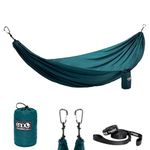 ENO TravelNest Hammock & Straps Combo - Portable Hiking and Camping Hammock with Straps Included - Travel Hammock for Camping, Hiking, Backpacking, a Festival, or The Beach - Marine