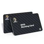 2 RFID Blocking Cards by Timeskey NFC,Contactless NFC Bank Debit Credit Card Protector Blocker, Anti Theft Blocking Wallet Protector,The Original Security Card for Men or Women