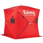 Eskimo Quickfish 69143 3 Pop-Up Portable Hub-Style Ice Fishing Shelter, 34 Square Feet of Fishable Area, 3 Person Shelter