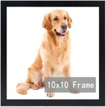 RUN HELIX 10x10 Picture Frame for Square Photo Poster Canvas Certificate Document Display Horizontally or Vertically High Transparent Wall Gallery(Black 10 x 10 inches)