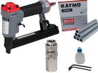 Kaymo ECO-PS8016 Pneumatic Stapler with 80 Series 80012 Staple Size 12mm (10000 Pieces) & 1/4" Female Socket | 900g Lightweight Tool | 50–90 PSI | Curved Trigger | Ergonomic Rubber Grip