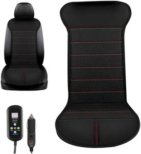 Heated Seat Covers for Cars, Vest Car Heated Seat Cushion Winter Single Chip Seat Warm Car Electric Heating Adjustment Temperature 12v24v Car Heated Seat Cushion (Black)