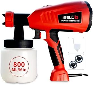 IBELL SG60-26 HVLP Paint Sprayer | 400W Copper Motor | 800ml Tank | 800ml/min Flow | 3 Spray Patterns | Adjustable Control | Spray Gun for Wall, Furniture & DIY Painting | 6 Months Warranty