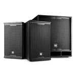 Power Dynamics Active PA Speaker System Live Bands, DJ Music, Singers, Church Sound Setup 18" Subwoofer with Pair of 10" Tops, PD Combo 1800