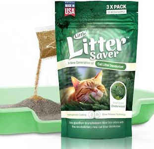 LITTLE SAVER Little Litter Saver | a New Generation Of Cat Litter Box Deodorizer | Unique Formula for Slow Release | Natural Fresh Scent | Up to 15 Weeks Supply | 3 x 0.5oz bags (Cedar)