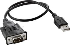 Insignia 1.3' USB-to-RS-232 (DB9) PDA/Serial Adapter Cable, Model: NS-PU99501, Black