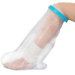 AllSett Health Cast Cover for Shower Leg – Waterproof Cast Cover for foot – Leg Cast Covers for Shower Adult and Kids – Reusable Boot and Cast Protector with Water-Tight Sealing – Keeps Wounds Dry