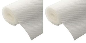 Kuber Industries 2 Pieces Multipurpose Diamond Textured Super Strong Anti-Slip Mat Liner,Size 45X150 Cm (1.50 Meter Roll, White) - CTKTC045515