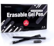 Volcanics Erasable-Gel-Pens Black, 30PCS Fine Point 0.5 mm, Mistakes Dispear Smudge Free Perfect for School, Office, and Home Use