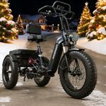 PUCKIPUPPY Electric Trike for Adults 960W Peak, Full Suspension & Reverse Gear Electric Trike Max 25MPH E