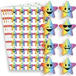 Innoveem Rainbow Stickers - Reward Stickers For Children With Smiley Face Stickers To Praise & Merit Good Work - Rainbow Star Stickers For Reward Chart - Easy Peel & Strong Adhesive Glue [200 Pack]