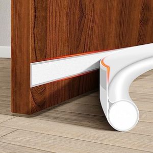 HomeProtect Under Door Draft Stopper 36 Inch - Adjustable Weather Stripping Reduce Cold Air, Dust, Odor, Soundproof Door Blocker for Bottom of Door Suitable for Interior/Exterior Doors, White