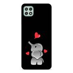 LETAPS® Designer Printed Hard Plastic Matt Finish Mobile Case Back Cover for Samsung Galaxy A22 5G (Cute Elephant, Black Lover, Hearts Balloons - 3344)