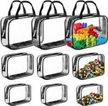 9 Packs Toy Storage Bags, Clear PVC