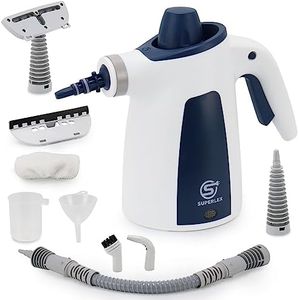 SUPERLEX Hand held Steam Cleaner 10-in-1 Kit, Versatile Portable Steamer 1050 Watt, Multipurpose for Cleaning Window, Kitchen, Bathroon, Bedroom, Carpet