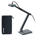 OKIOLABS OKIOCAM S2 Pro USB 4K Webcam and 12MP Document Camera with LED Light and Microphone, Doc Camera for Classroom, Online Class, Web-Conference, with Type-C Adaptor, Works with PC/Mac/Chromebook