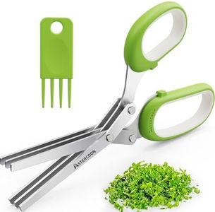 Updated Herb Scissors Set Doesn't Get Stuck Easily Herb, Herb Scissors With 3 Blades Cleaning Comb for Cutting Garden Herbs, Cilantro, Green Onion, etc. Sharp and Anti-rust Stainless Steel