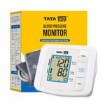 TATA 1mg Blood Pressure Monitor | Digital BP check machine for home | Fully automatic upper arm style BP monitor | With USB cable & AA battery | Large LCD Display | Memory 90 sets for 2 users